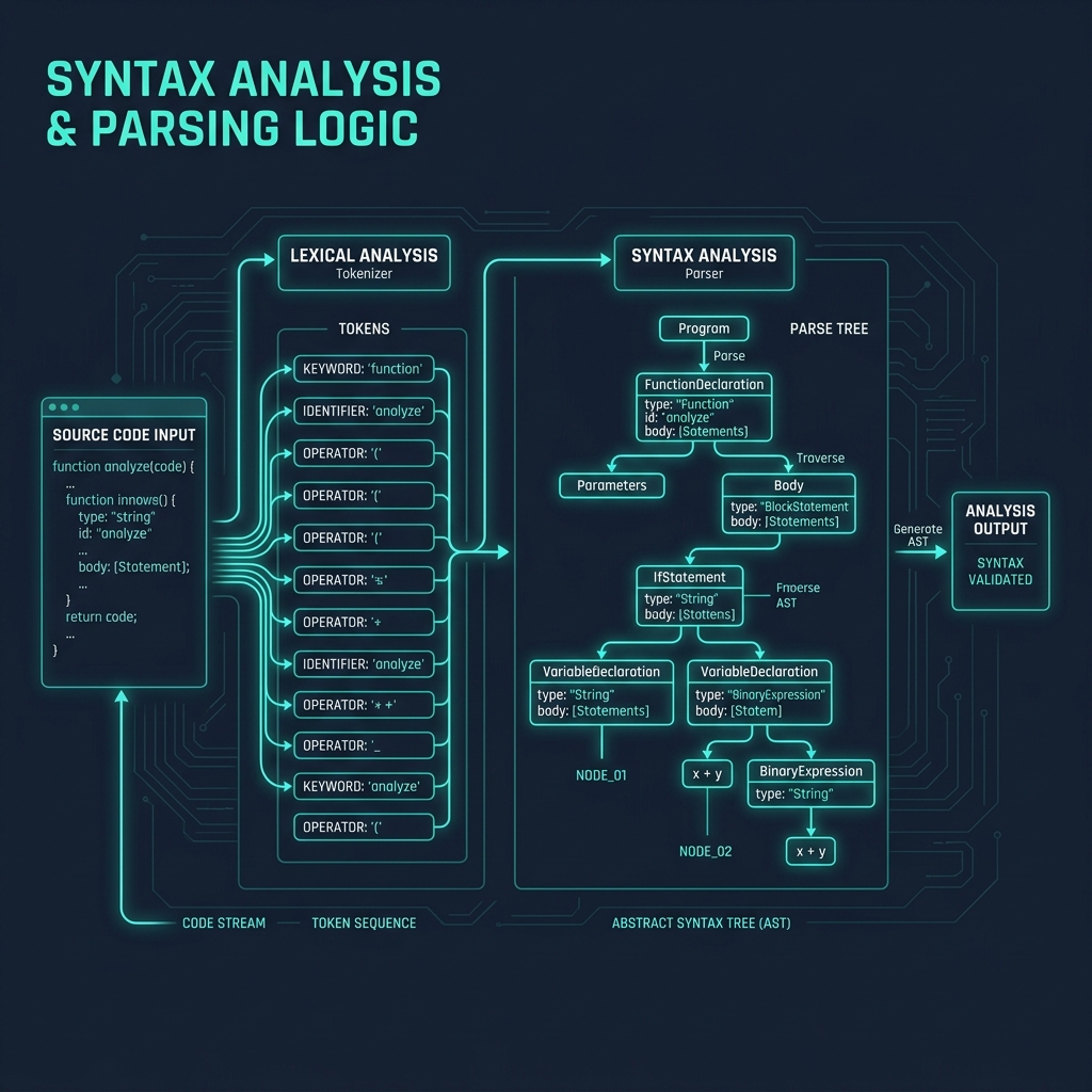 Technical Syntax Logic Parse Tree Diagram